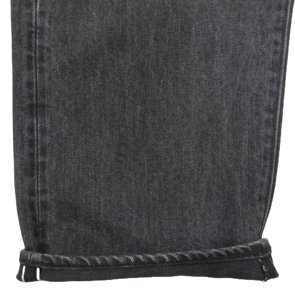 シオタ PTM-1STB ストレート 5ポケット ボタンフライ ブラック デニム パンツ W34 ブラック系 34【中古】