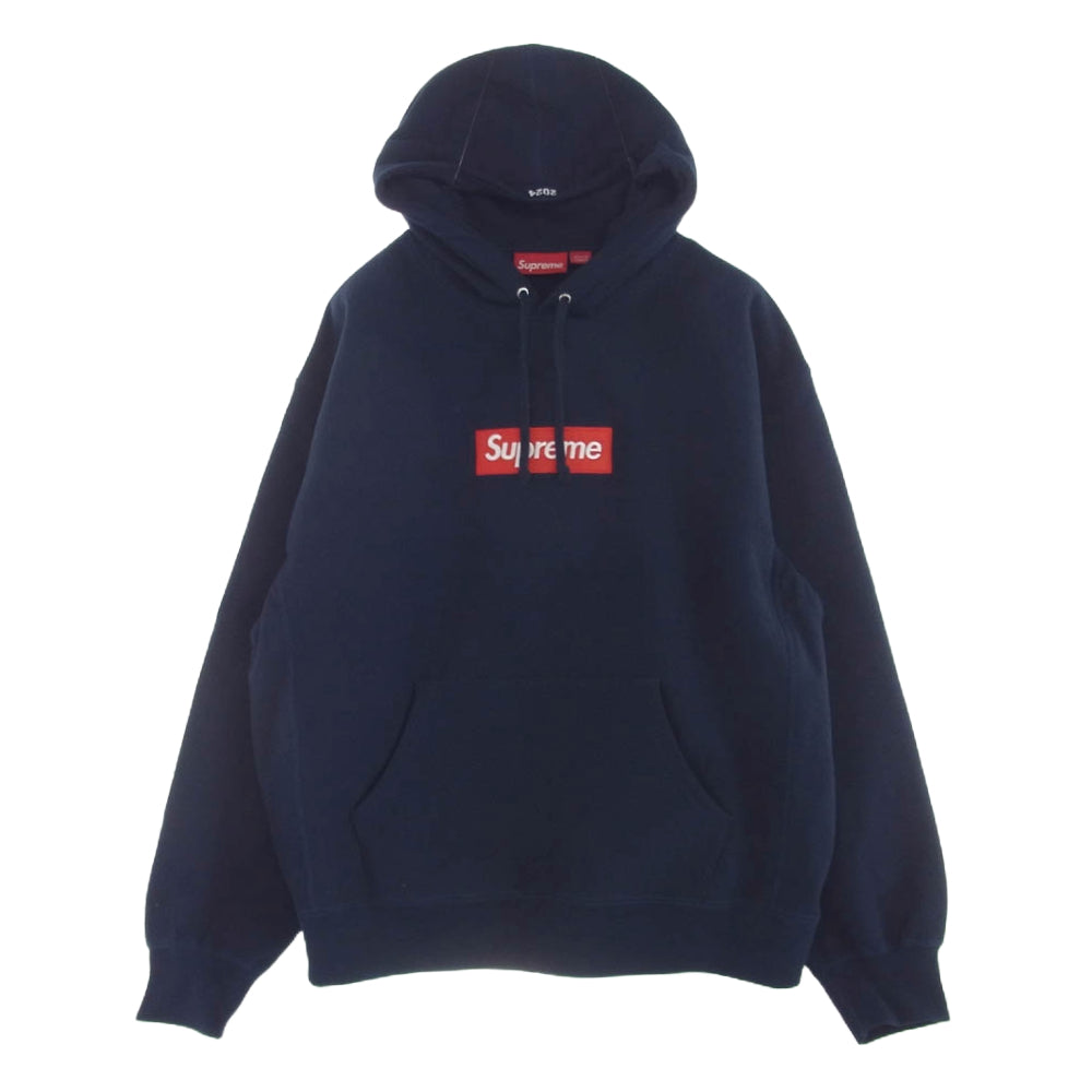 Supreme シュプリーム 24AW Box Logo Hooded Sweatshirt Navy ボックスロゴ スウェット フーディ パーカー ネイビー系 L【中古】