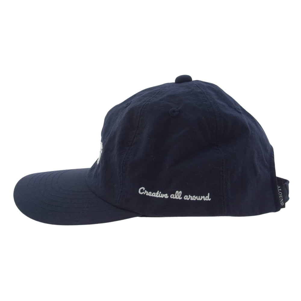 アラウンド Creative alound ナイロン キャップ 帽子 ネイビー系【中古】