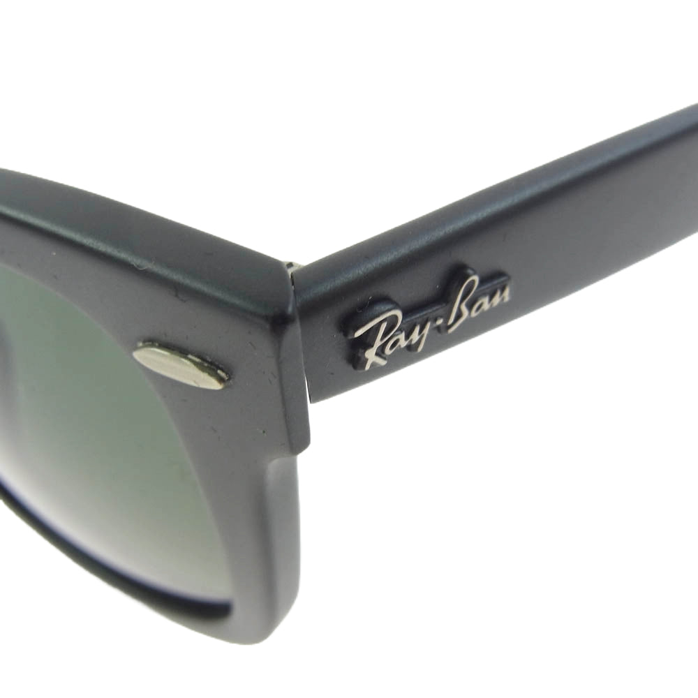 Ray-Ban レイバン 2140-F ウェリントン カラーレンズ サングラス アイウェア ブラック系【中古】