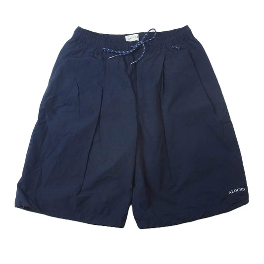 アラウンド VENTILATION NYLON SHORTS ナイロン ショーツ ハーフ パンツ ネイビー系 L【中古】