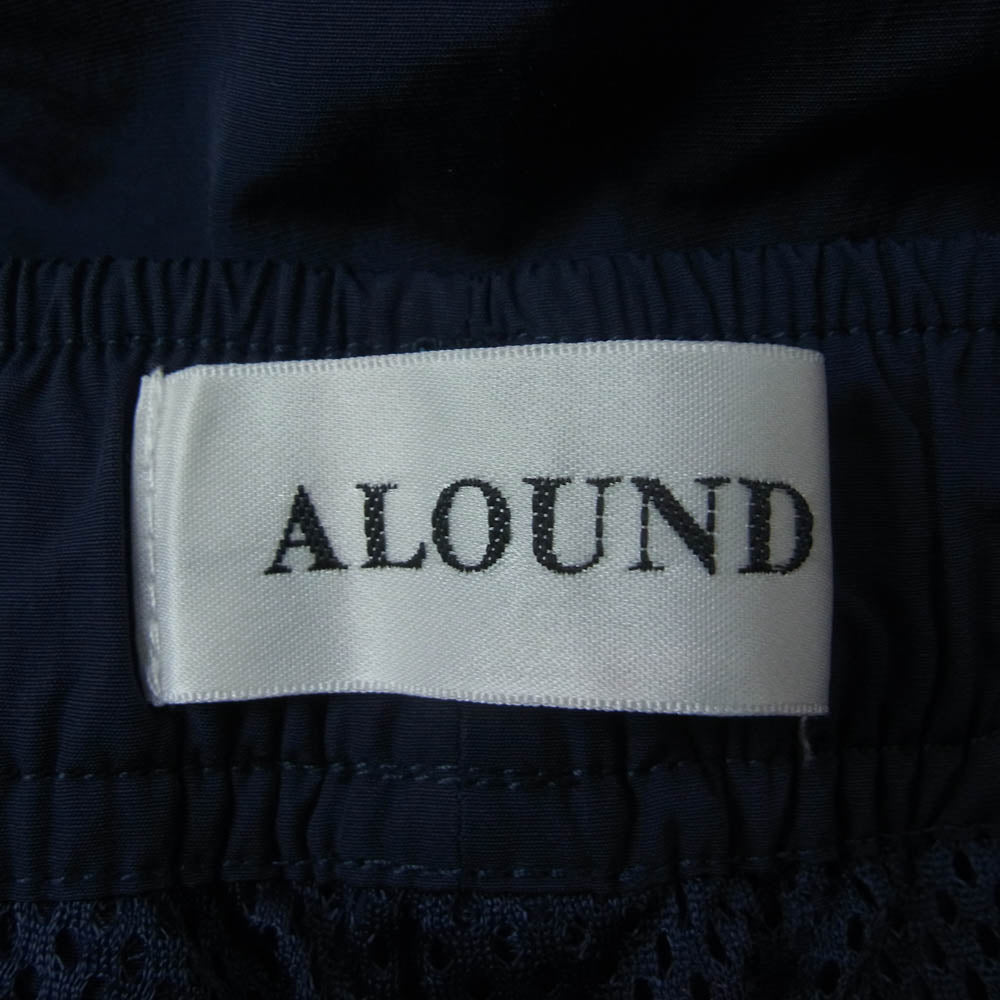 アラウンド VENTILATION NYLON SHORTS ナイロン ショーツ ハーフ パンツ ネイビー系 L【中古】