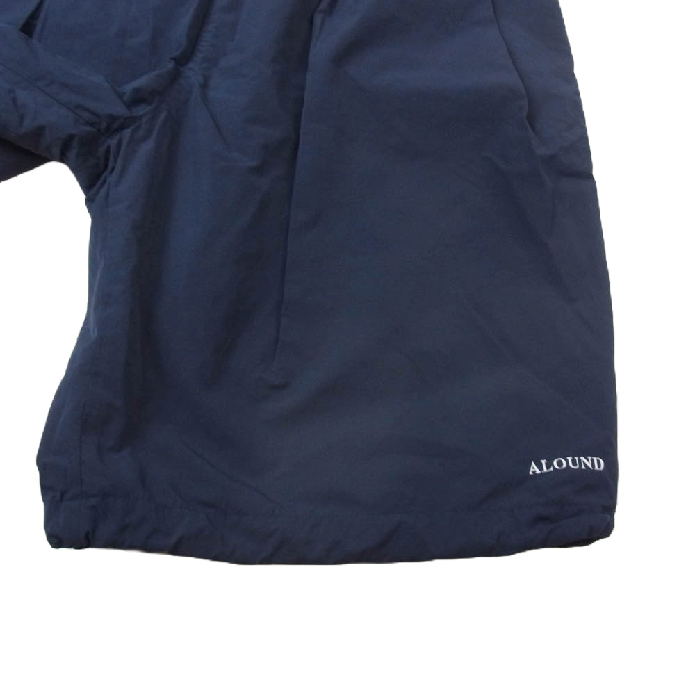 アラウンド VENTILATION NYLON SHORTS ナイロン ショーツ ハーフ パンツ ネイビー系 L【中古】