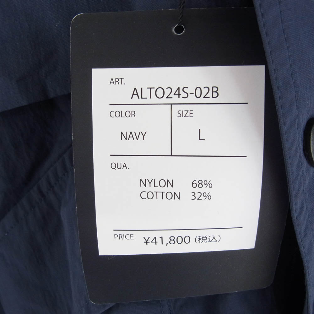 アラウンド ALTO24S-02B VENTILATION CITY NYLON JACKET ナイロン ジャケット ネイビー L ネイビー系 L【中古】