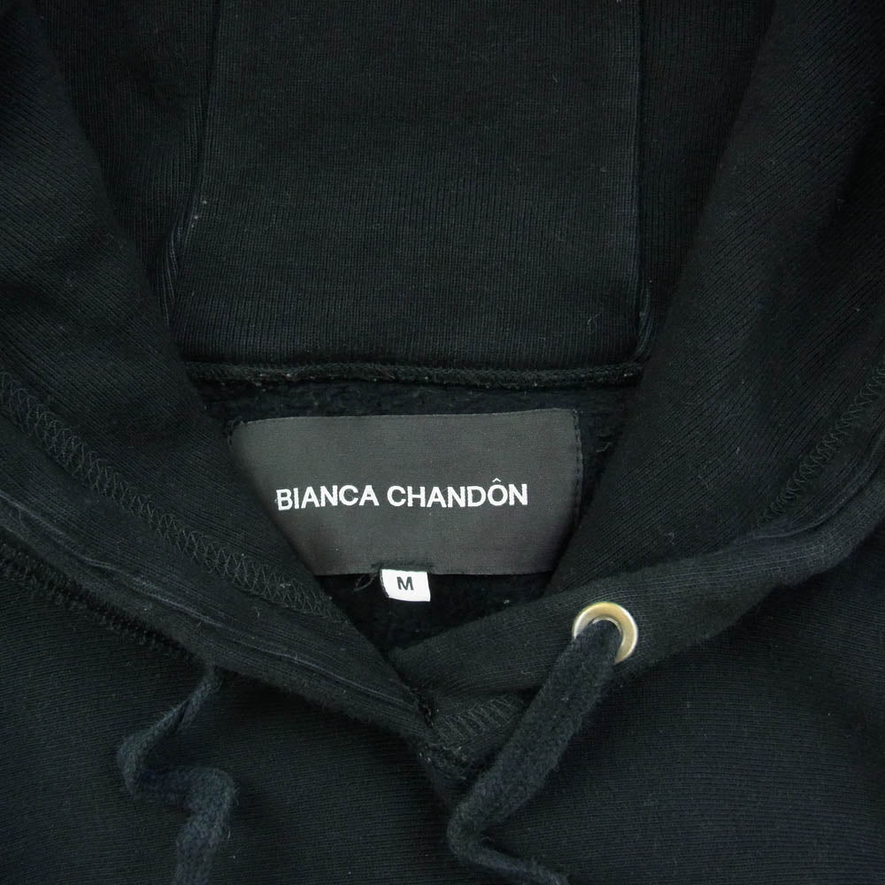 ビアンカ シャンドン LOVER ワッペン スウェット パーカー フーディ ブラック M ブラック系 M【中古】