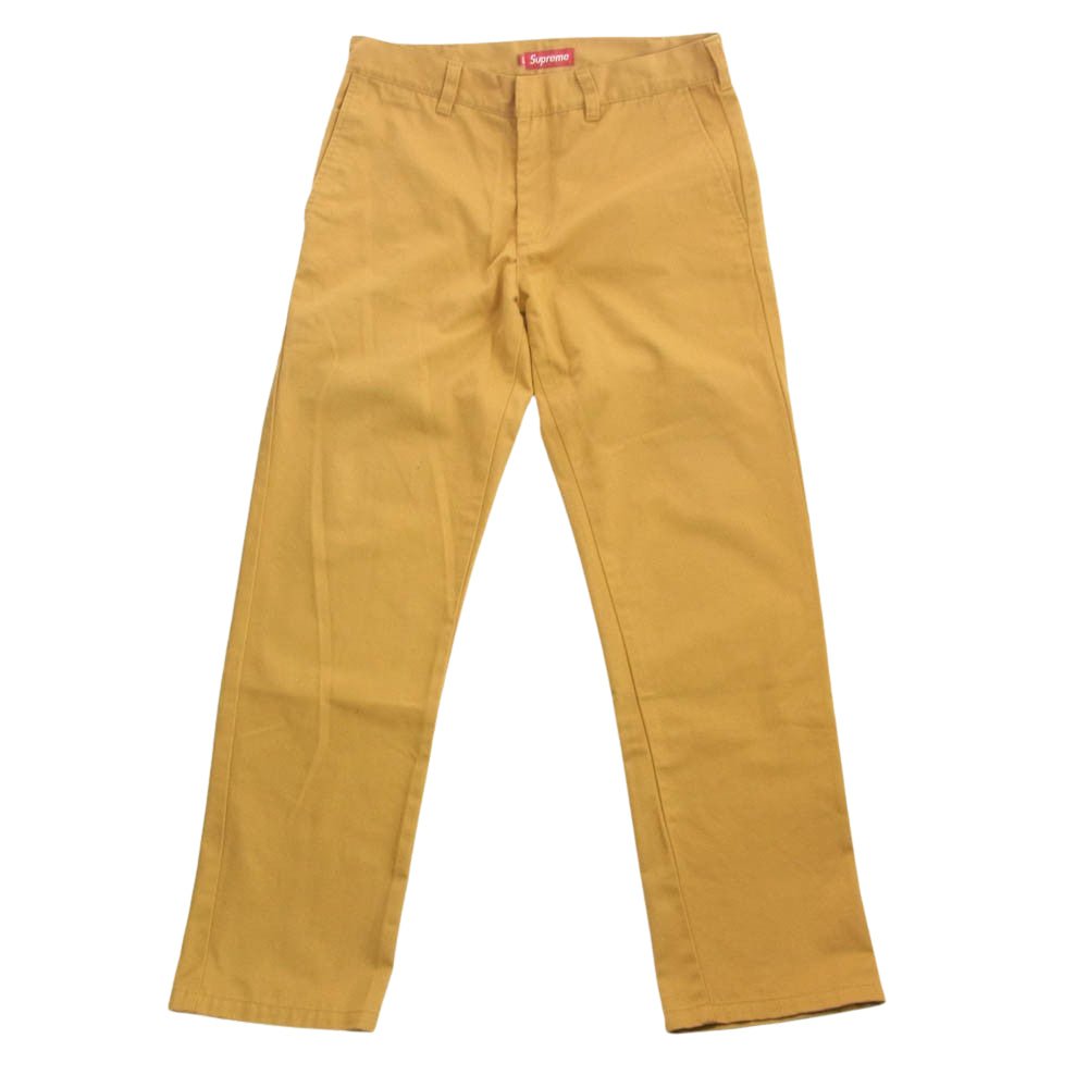 Supreme シュプリーム ワングラム期 Work Pant ワーク ロング パンツ マスタード系 W32 32【中古】