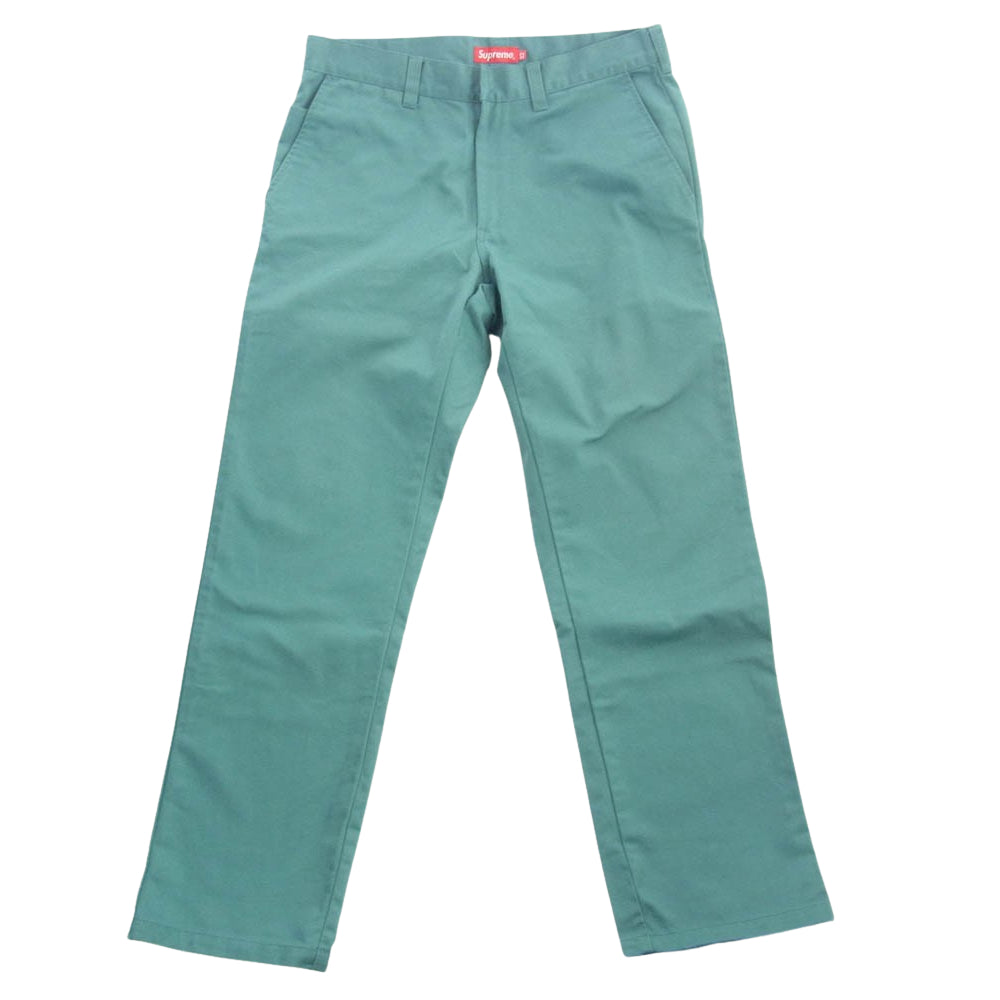 Supreme シュプリーム ワングラム期 Work Pant ワーク ロング パンツ ターコイズ系 W32 32【中古】