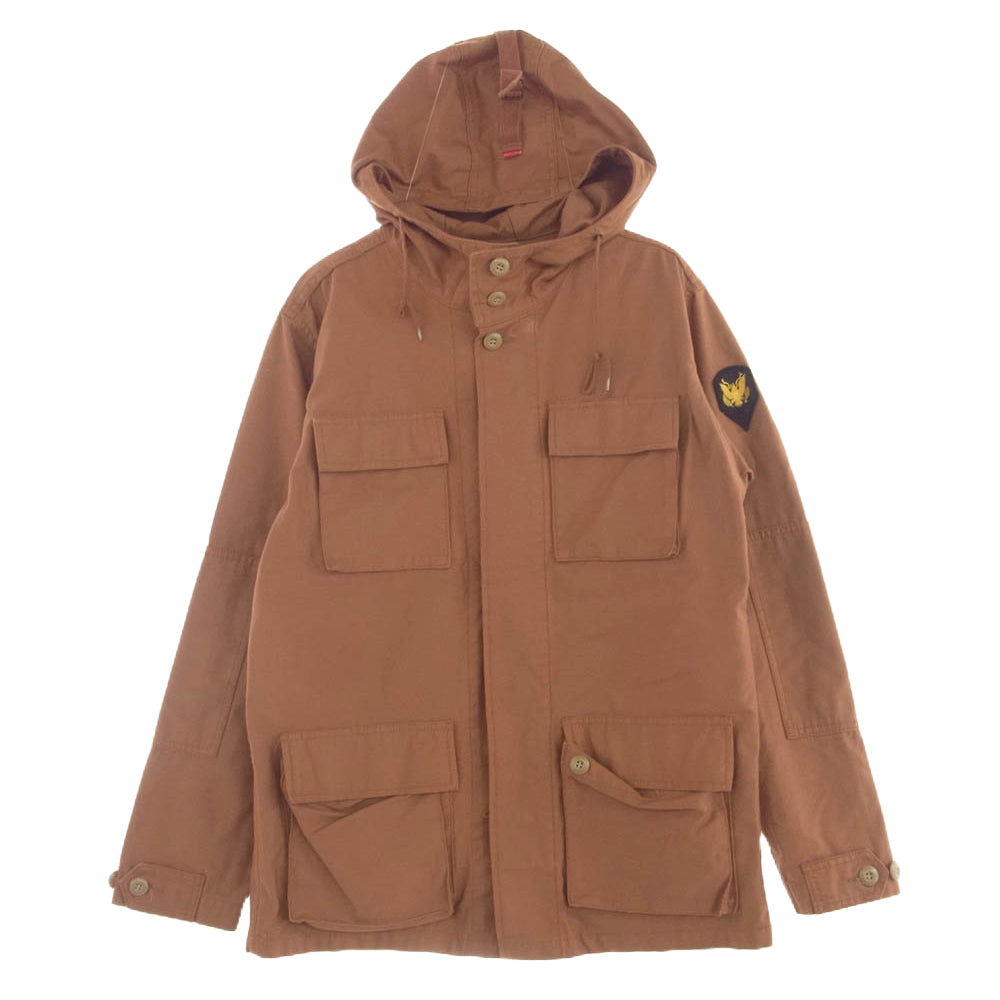 Supreme シュプリーム 10AW × ALPHA Hooded B.D.U. Jacket アルファ コットン フィールド ジャケット オレンジ M ブラウン系 M【中古】