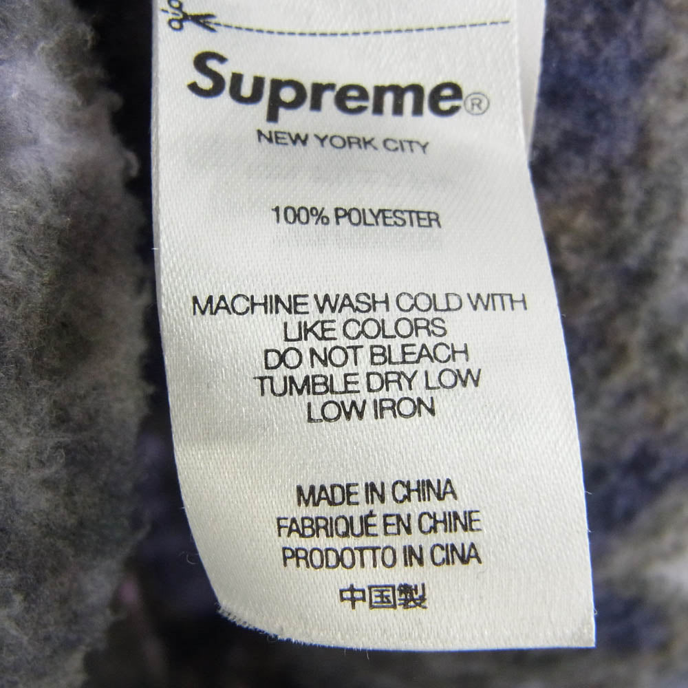 Supreme シュプリーム 21AW Paisley Fleece Shirt Purple ペイズリー 総柄 フリース シャツ ジャケット パープル M パープル系 M【中古】