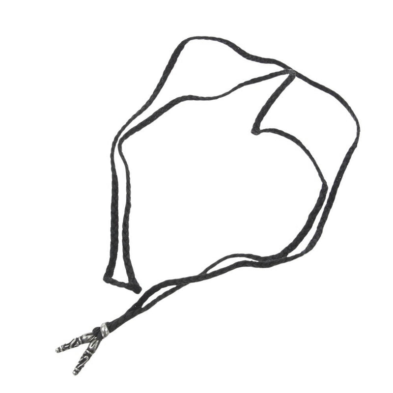 CHROME HEARTS クロムハーツ（原本無） LEATHER BRAID スクロール レザー ブレード  ネックレス ブラック系【中古】