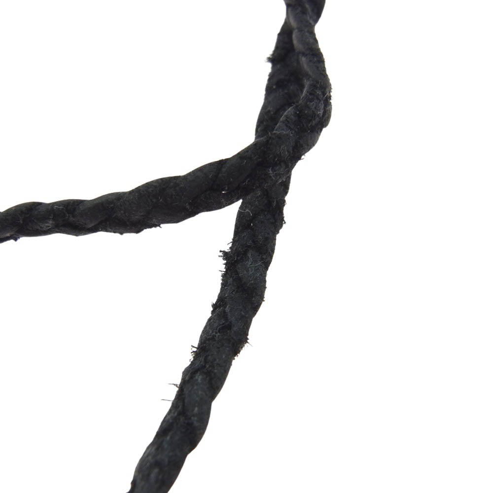 CHROME HEARTS クロムハーツ（原本無） LEATHER BRAID スクロール レザー ブレード  ネックレス ブラック系【中古】