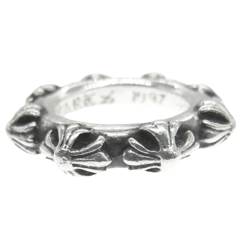 CHROME HEARTS クロムハーツ（原本無） CROSS BAND RING クロスバンド リング シルバー系 9号【中古】