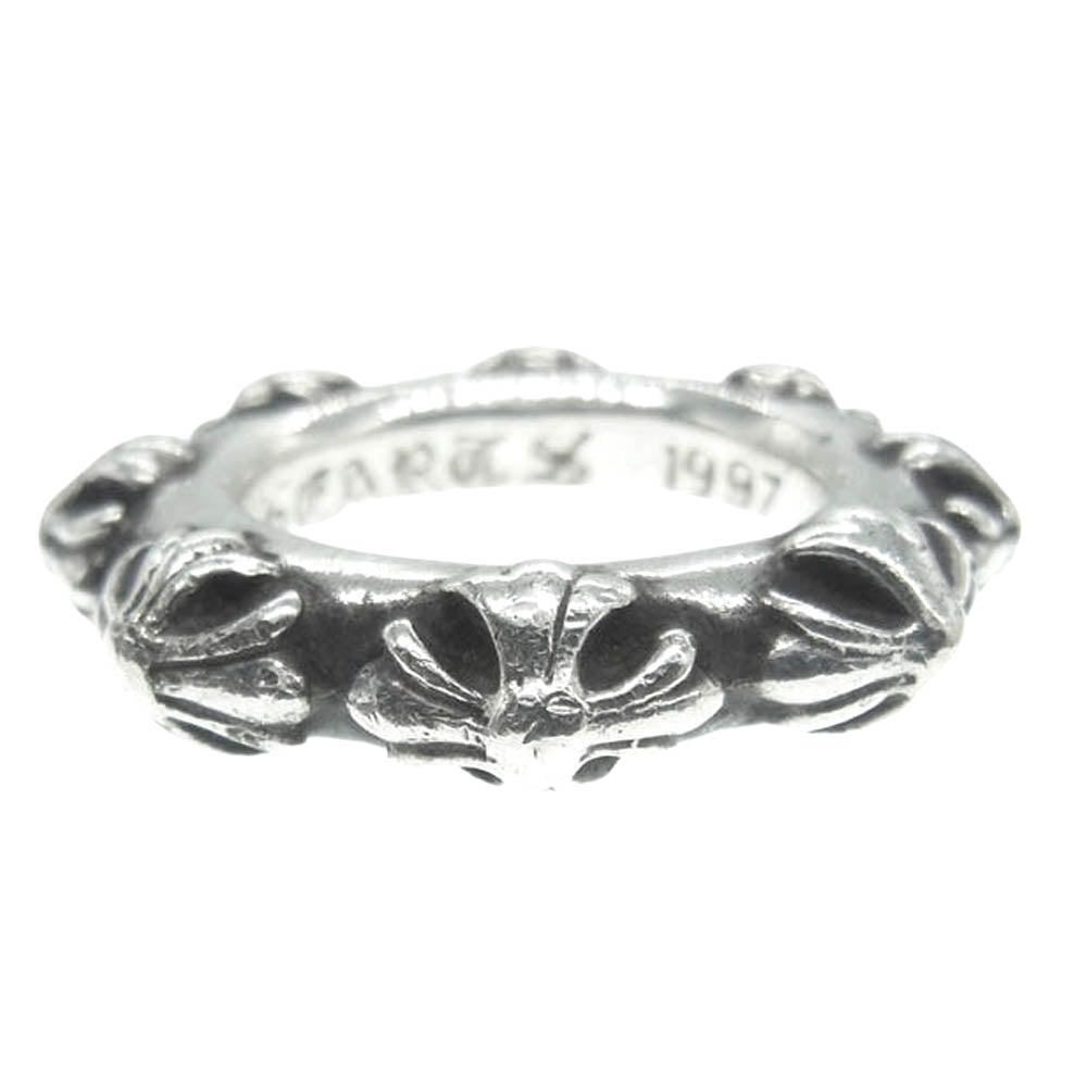 CHROME HEARTS クロムハーツ（原本無） CROSS BAND RING クロスバンド リング 9号【中古】