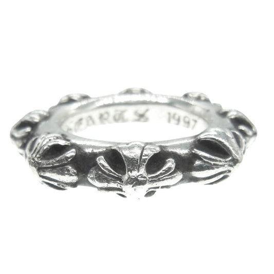 CHROME HEARTS クロムハーツ（原本無） CROSS BAND RING クロスバンド リング 9号【中古】