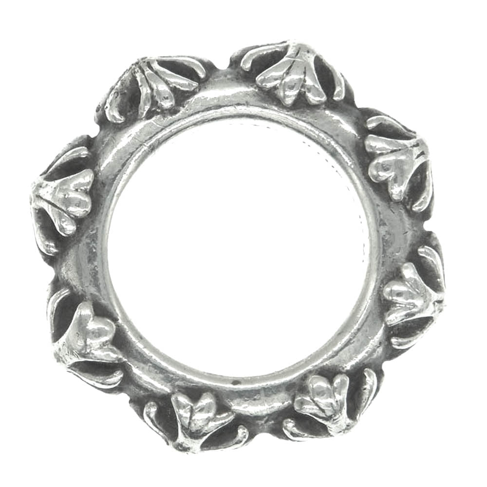 CHROME HEARTS クロムハーツ（原本無） CROSS BAND RING クロスバンド リング 9号【中古】