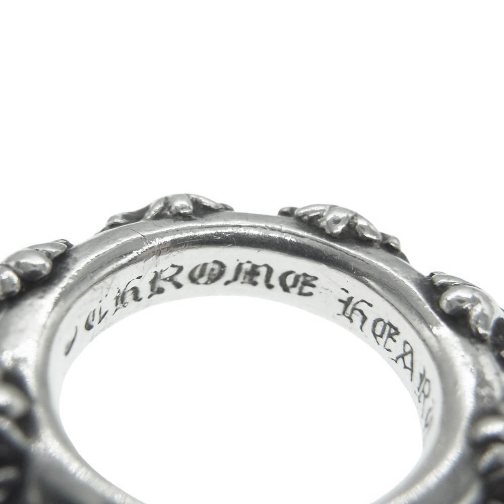 CHROME HEARTS クロムハーツ（原本無） CROSS BAND RING クロスバンド リング 9号【中古】