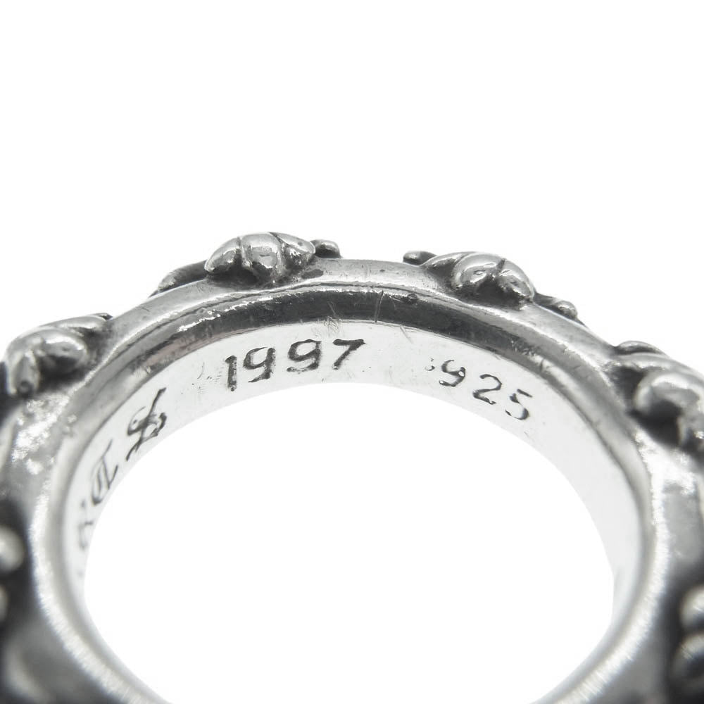 CHROME HEARTS クロムハーツ（原本無） CROSS BAND RING クロスバンド リング 9号【中古】