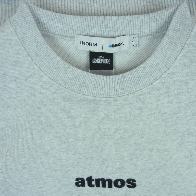 atmos アトモス MA23H-SW080 Netflix シリーズ ONE PIECE ワンピース INCRM Sweatshirts GRAY インクリム スウェット グレー系 XL【新古品】【未使用】【中古】