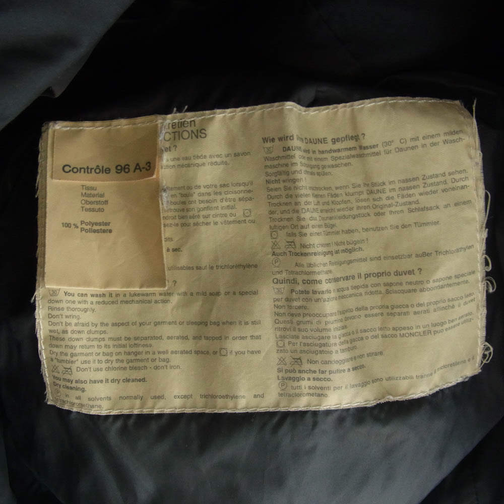 MONCLER モンクレール 青タグ GRENOBLE ダウン ジャケット ブラック系 38【中古】