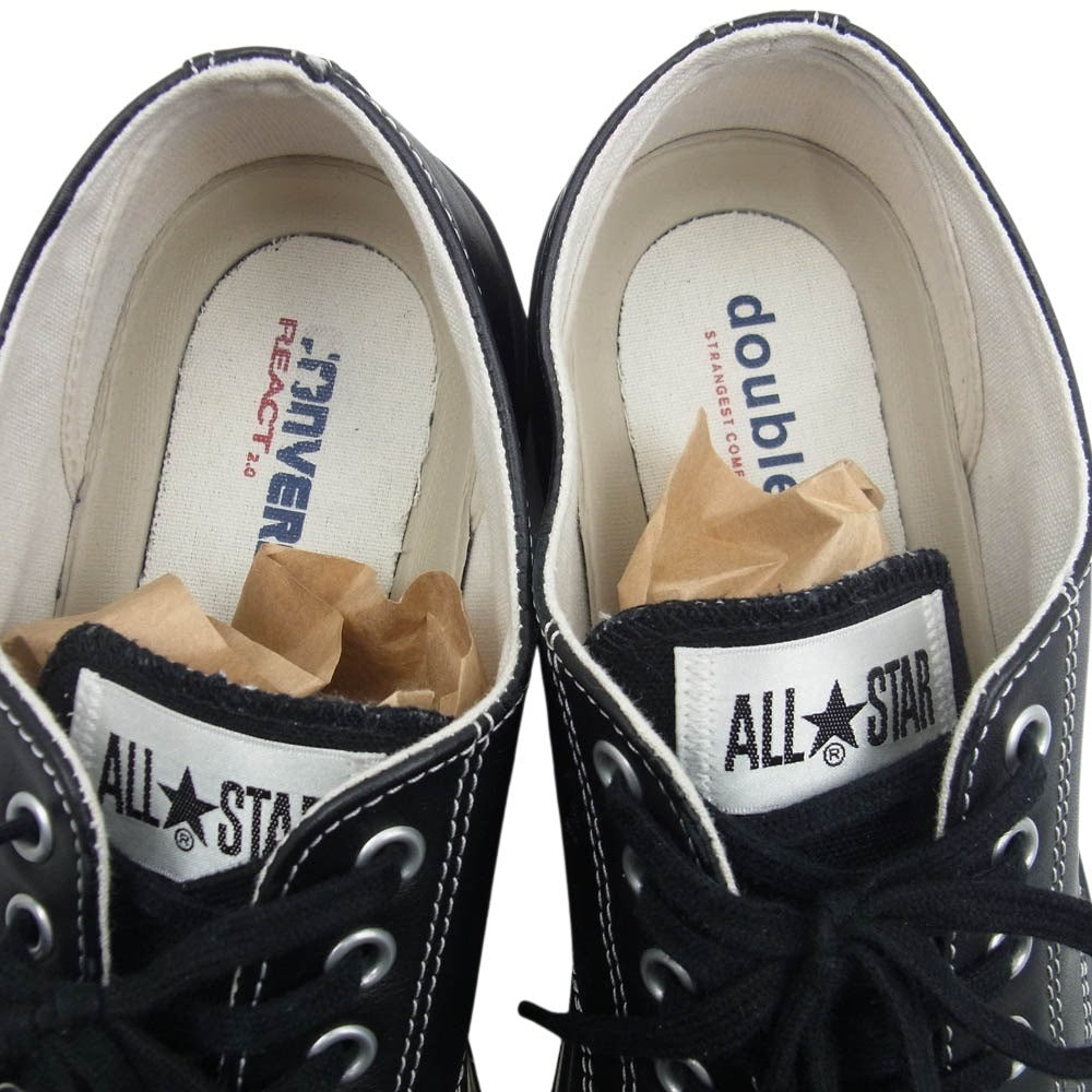 doublet ダブレット 24SS58FT58 CONVERSE コンバース ALLSTAR JACK PARCELL HYBBRID SNEAKER ジャックパーセル オールスター ローカット スニーカー ブラック系 27.5cm【中古】