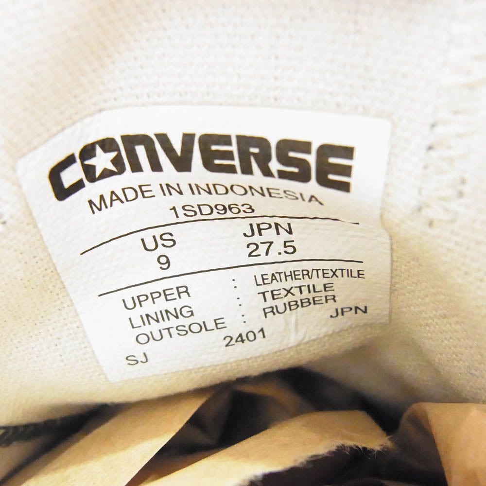 doublet ダブレット 24SS58FT58 CONVERSE コンバース ALLSTAR JACK PARCELL HYBBRID SNEAKER ジャックパーセル オールスター ローカット スニーカー ブラック系 27.5cm【中古】