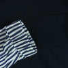 Sacai サカイ 24AW 24-03468M Cotton Poplin Cotton Jersey T-Shirt コットンポプリン コットンジャージー レイヤード ストライプ 長袖 Tシャツ ダークネイビー系 ブルー系 ホワイト系 2【美品】【中古】