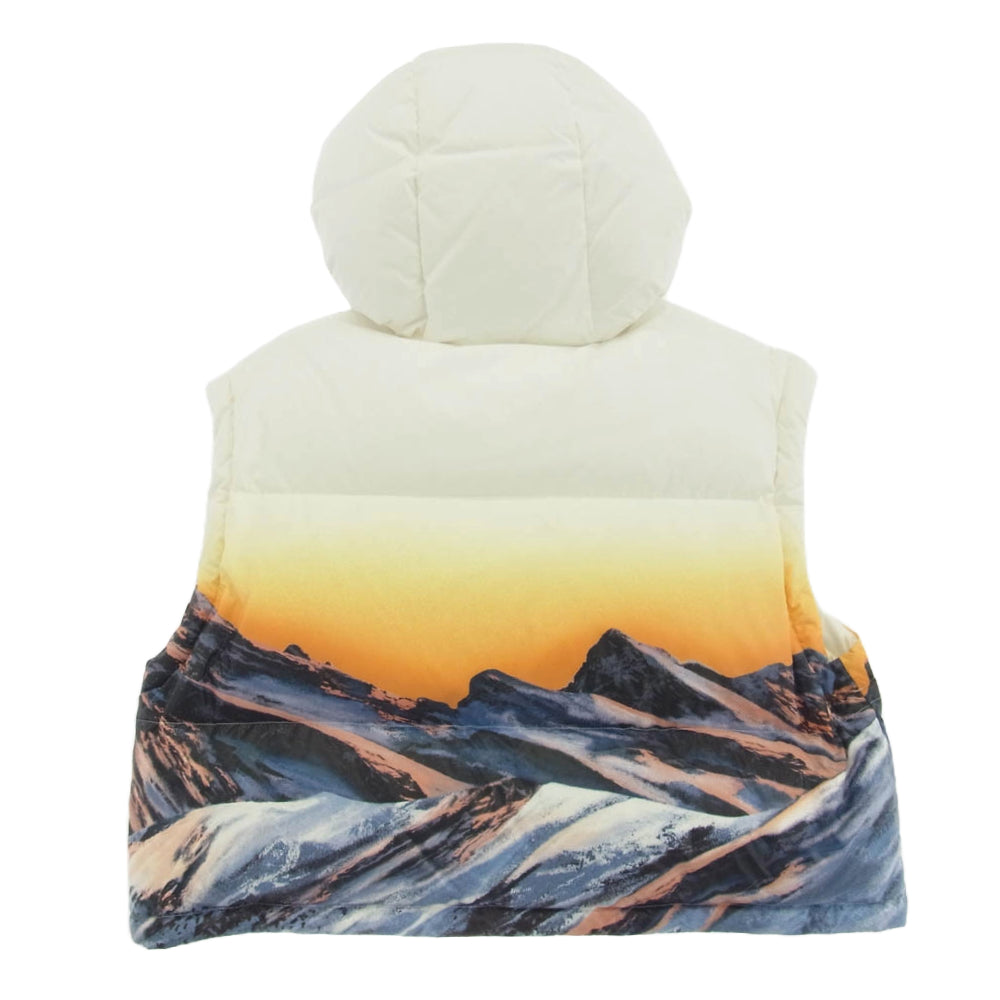 LOUIS VUITTON ルイ・ヴィトン 22SS シグネチャーパッチ付 メタリックサンセット マウンテン パファー フード付き ダウンベスト マルチカラー系 36【極上美品】【中古】