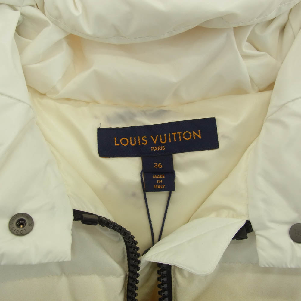 LOUIS VUITTON ルイ・ヴィトン 22SS シグネチャーパッチ付 メタリックサンセット マウンテン パファー フード付き ダウンベスト マルチカラー系 36【極上美品】【中古】