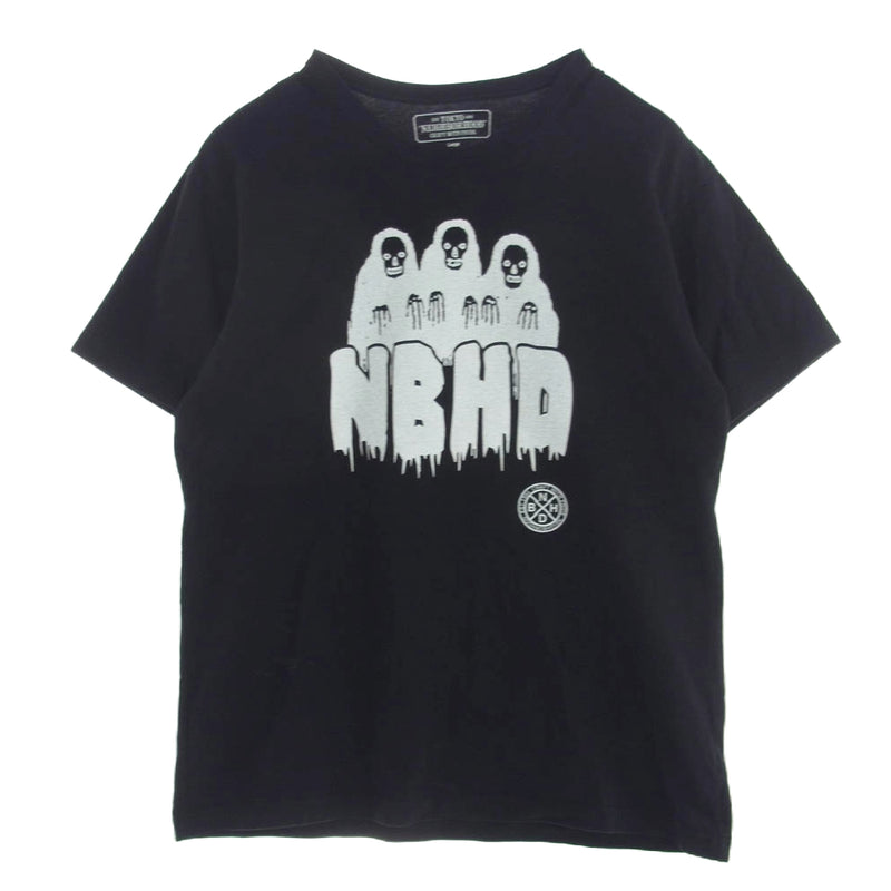 NEIGHBORHOOD ネイバーフッド STATIC AGE TEE NBHD プリント 半袖 Tシャツ ブラック系 L【中古】