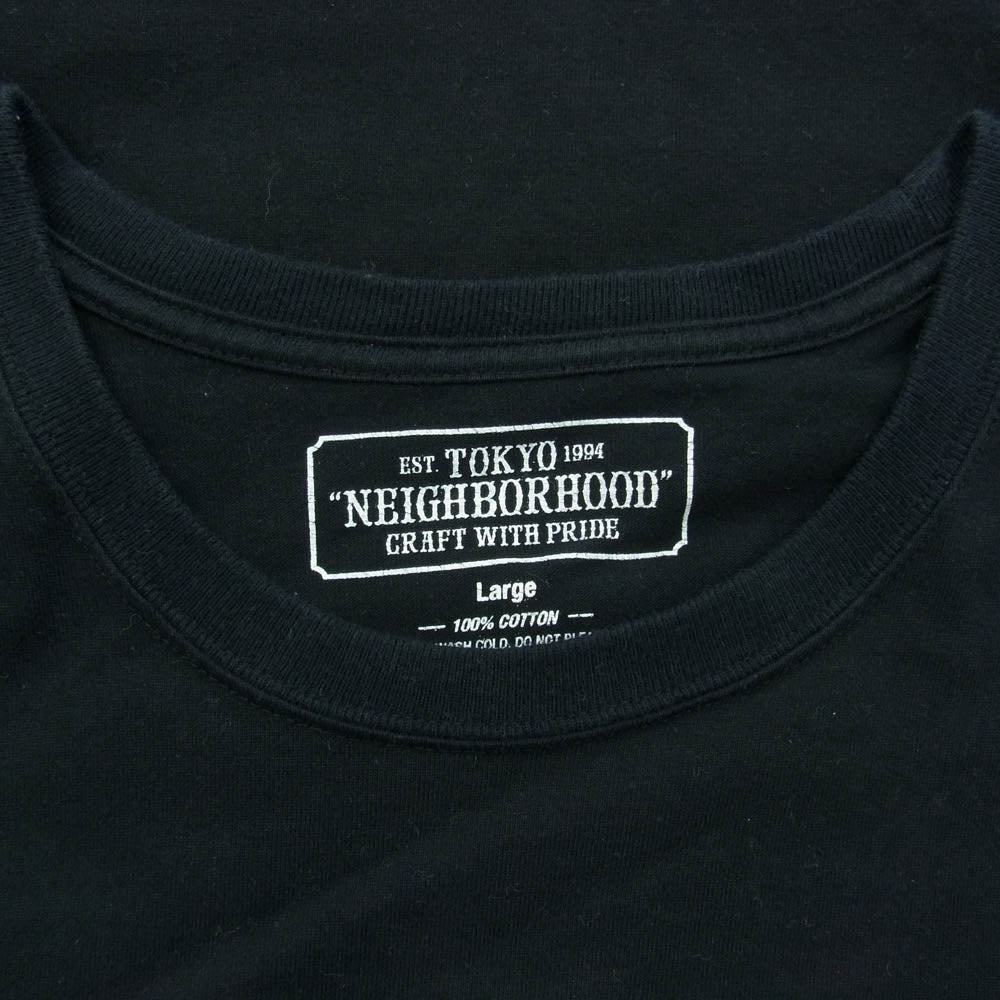 NEIGHBORHOOD ネイバーフッド STATIC AGE TEE NBHD プリント 半袖 Tシャツ ブラック系 L【中古】