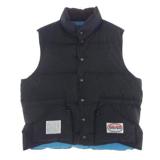 SIERRA DESIGNS シエラデザイン 525006 BEAUTY&YOUTH ビューティアンドユース 別注 60/40 ロクヨン スタンドカラー リバーシブル ダウンベスト ブラック系【中古】