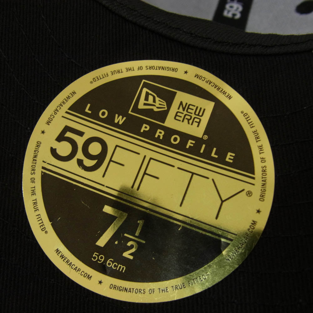 DESCENDANT ディセンダント LETTERED LP 59FIFTY NEW ERA ニューエラ レタード 刺繍 キャップ 帽子 ブラック系 7 1/2【中古】