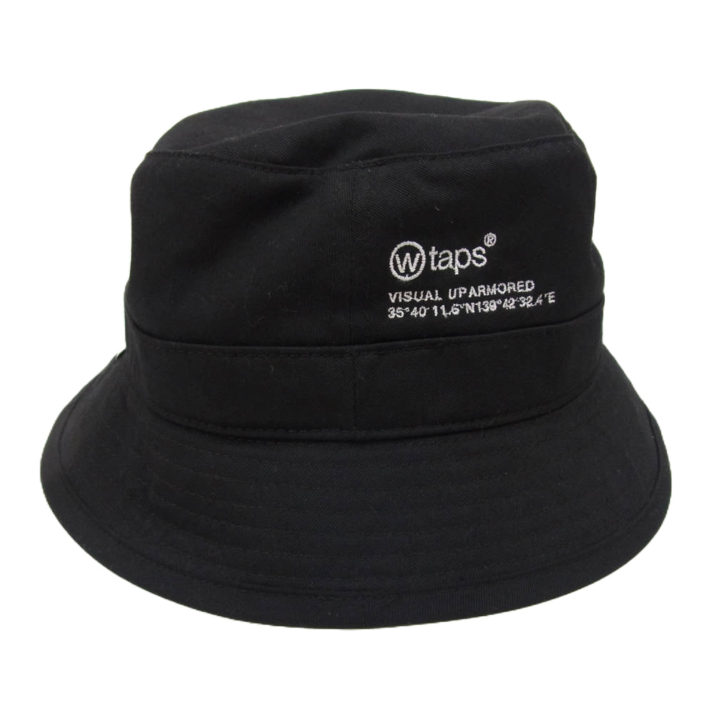 WTAPS ダブルタップス 22AW 222HCDT-HT05 BUCKET 01 HAT CTPL TWILL DOT SIGHT コットンツイル バケットハット ブラック系 x 03 【中古】
