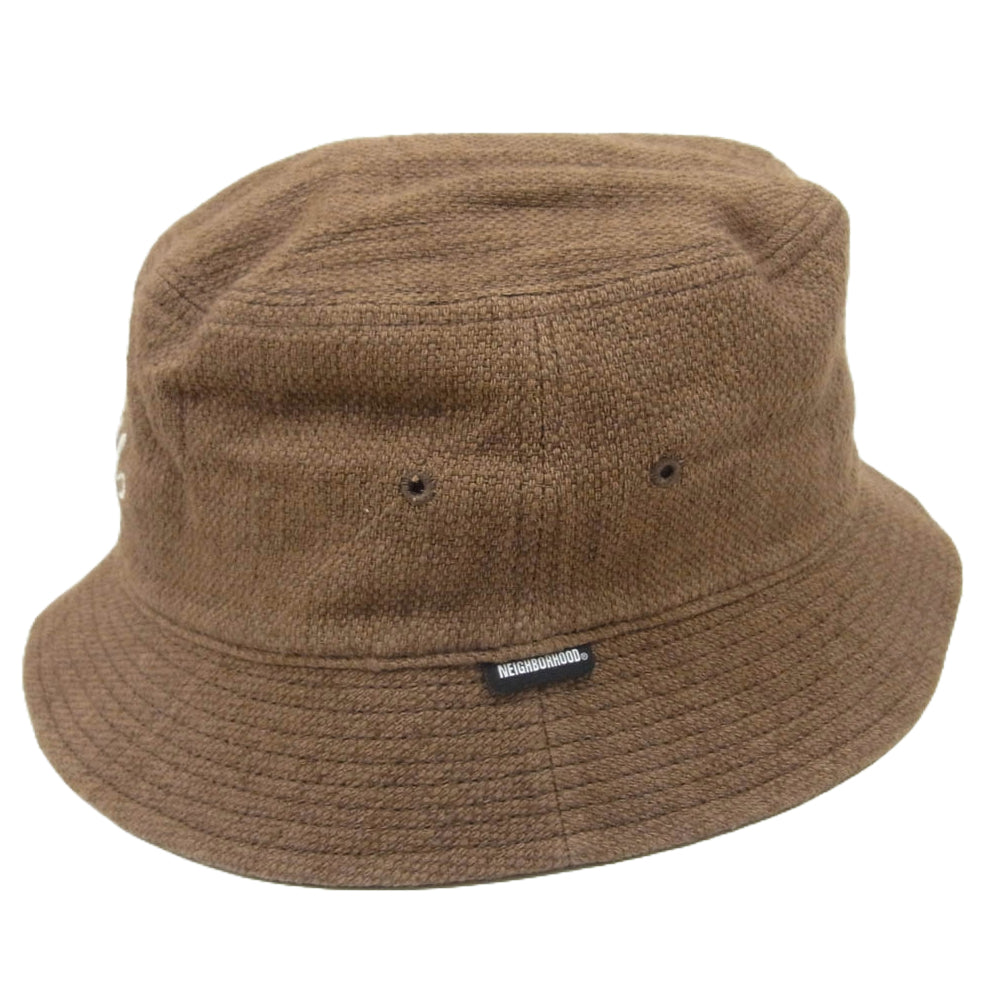 NEIGHBORHOOD ネイバーフッド 24SS 241YGNH-HT10 PRIPELA BUCKET HAT コットンリネン バケットハット ブラウン系 L【極上美品】【中古】