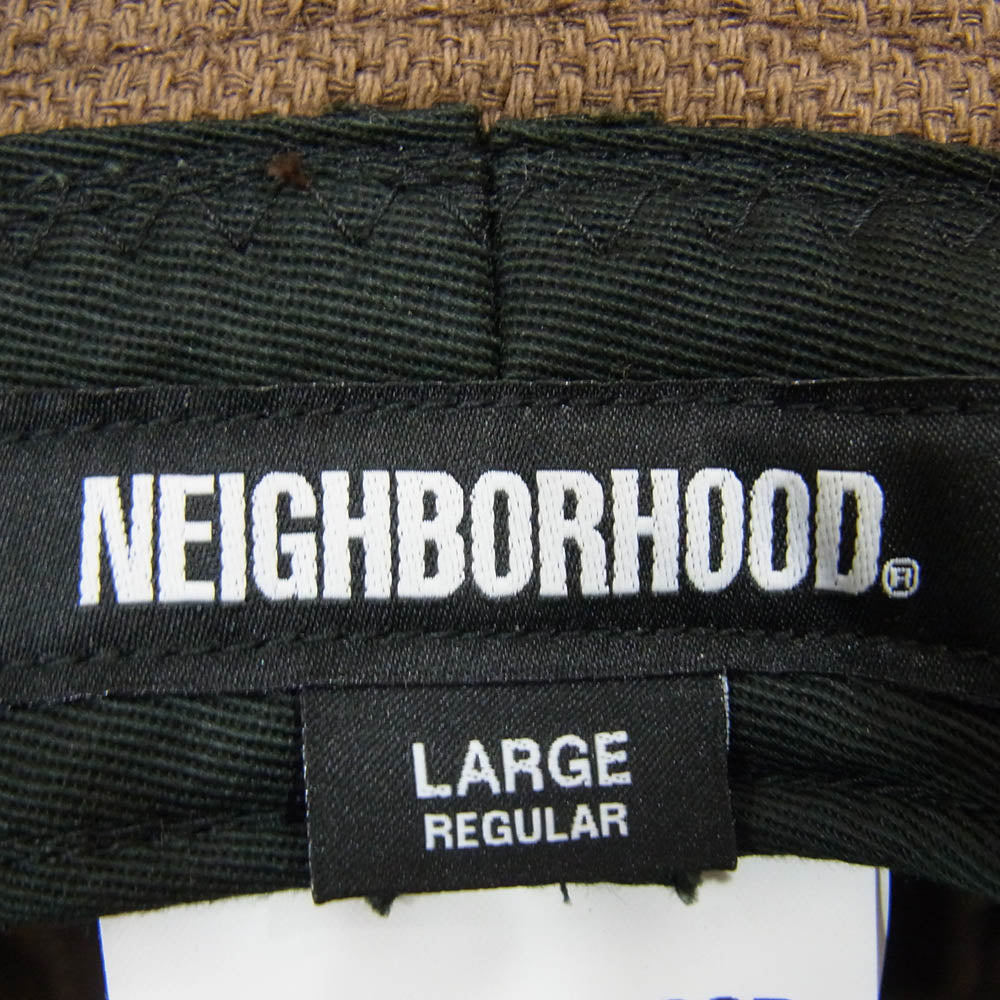 NEIGHBORHOOD ネイバーフッド 24SS 241YGNH-HT10 PRIPELA BUCKET HAT コットンリネン バケットハット ブラウン系 L【極上美品】【中古】