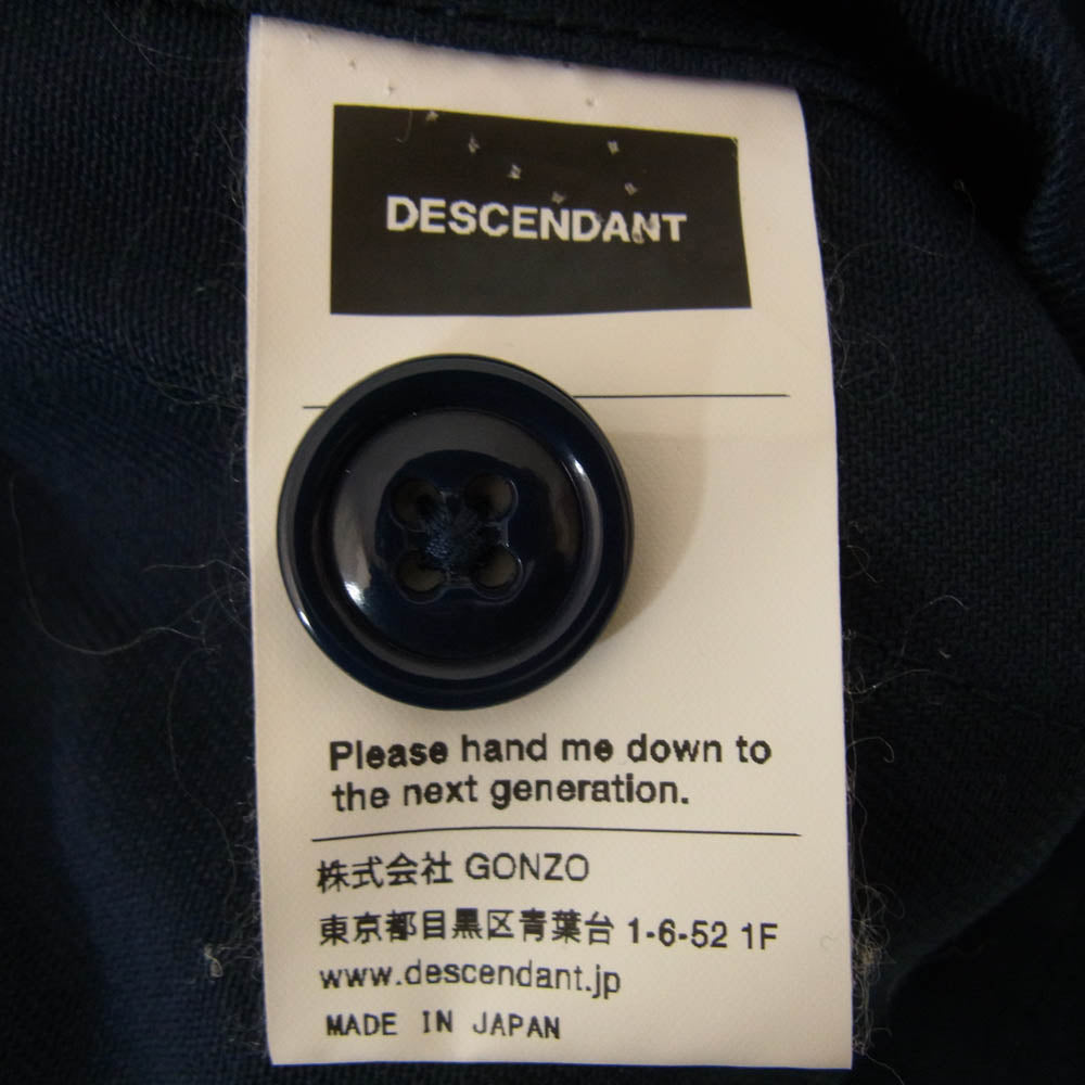 DESCENDANT ディセンダント TWILL JACKET ツイル ジャケット ネイビー系 2【中古】