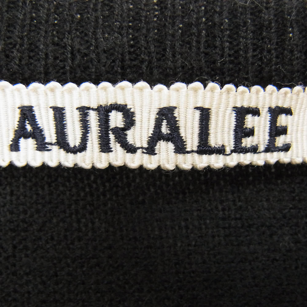AURALEE オーラリー 23SS A23SC01CT CASHMERE HARD TWIST KNIT CARDIGAN カシミヤ 100% ハード ツイスト ニット カーディガン ブラック系 4【美品】【中古】