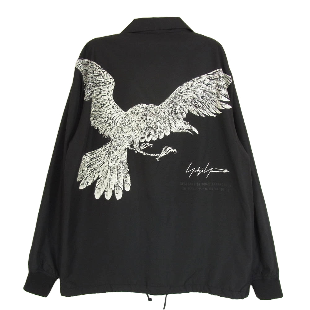 Yohji Yamamoto POUR HOMME ヨウジヤマモトプールオム HG-Y90-990 × New Era ニューエラ CROW PRINT COACH JACKET コーチ ジャケット ブラック系 M【中古】