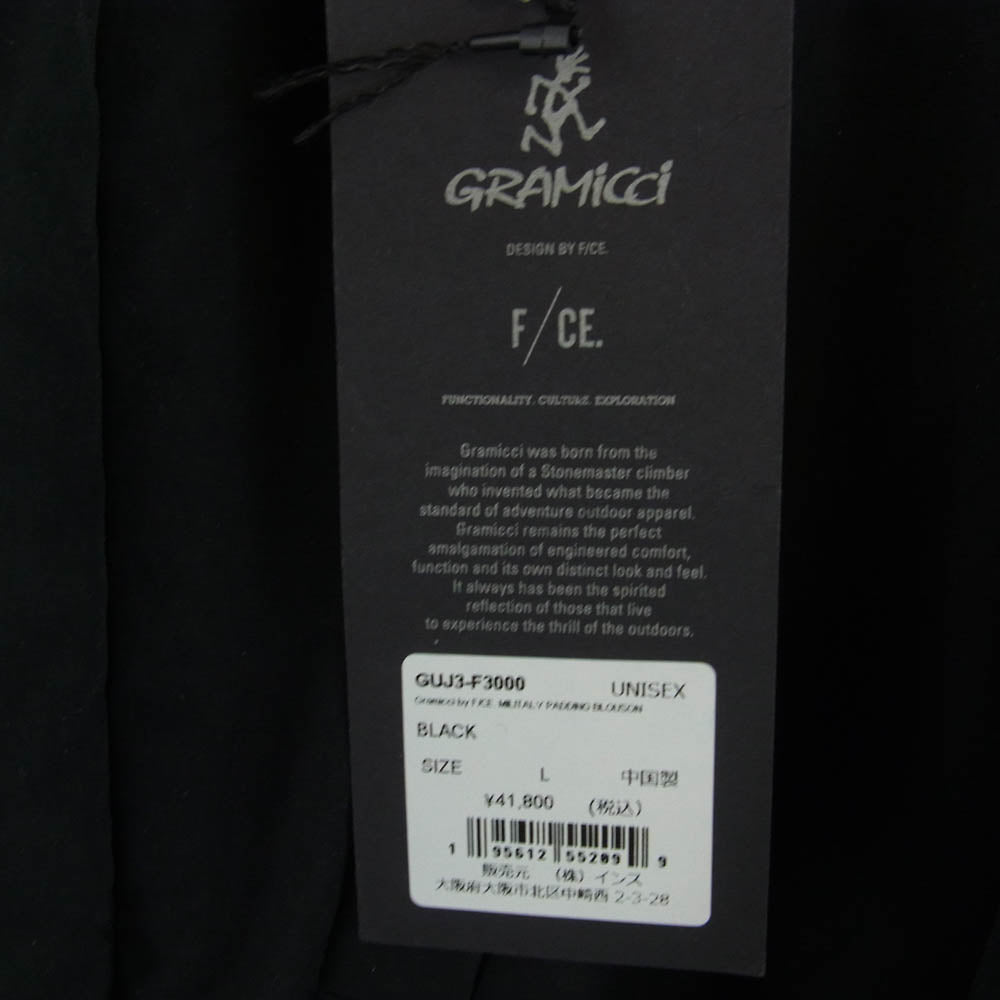 Gramicci グラミチ 23AW GUJ3-F3000 × F/CE GUJ3-F3000 MILITARY PADDING BLOUSON エフシーイー ミリタリー パディング ブルゾン 中綿 ジャケット ブラック系 L【中古】