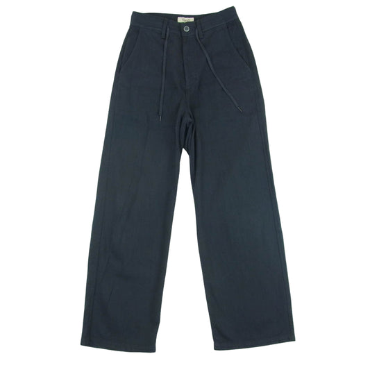 YANUK ヤヌーク 57141312 リリス Relax LILITH ストレート ワイド パンツ 日本製 チャコール系 CGY S【中古】