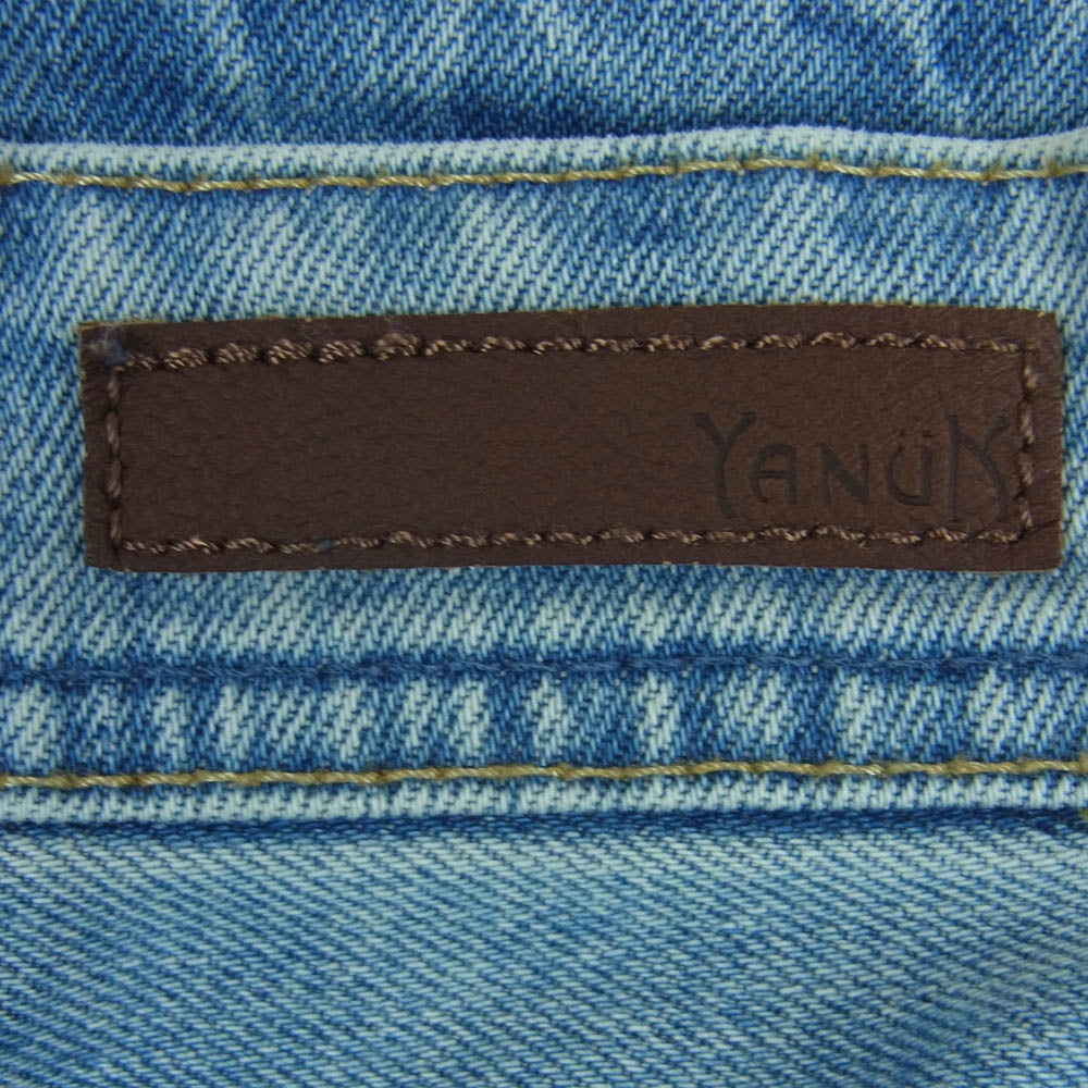 YANUK ヤヌーク 57134212 LOUISE ジッパーフライ ストレート ストレッチ デニム パンツ インディゴブルー系 VSL 23【中古】