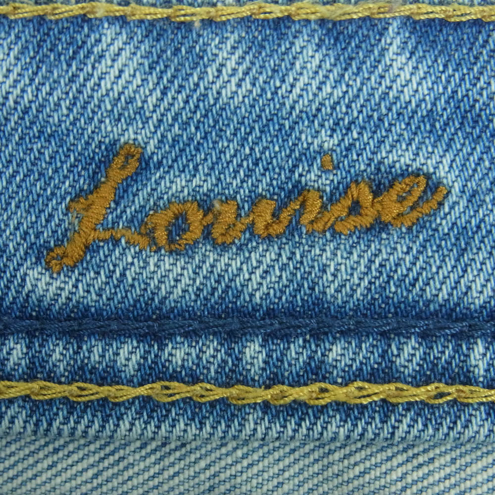 YANUK ヤヌーク 57134212 LOUISE ジッパーフライ ストレート ストレッチ デニム パンツ インディゴブルー系 VSL 23【中古】