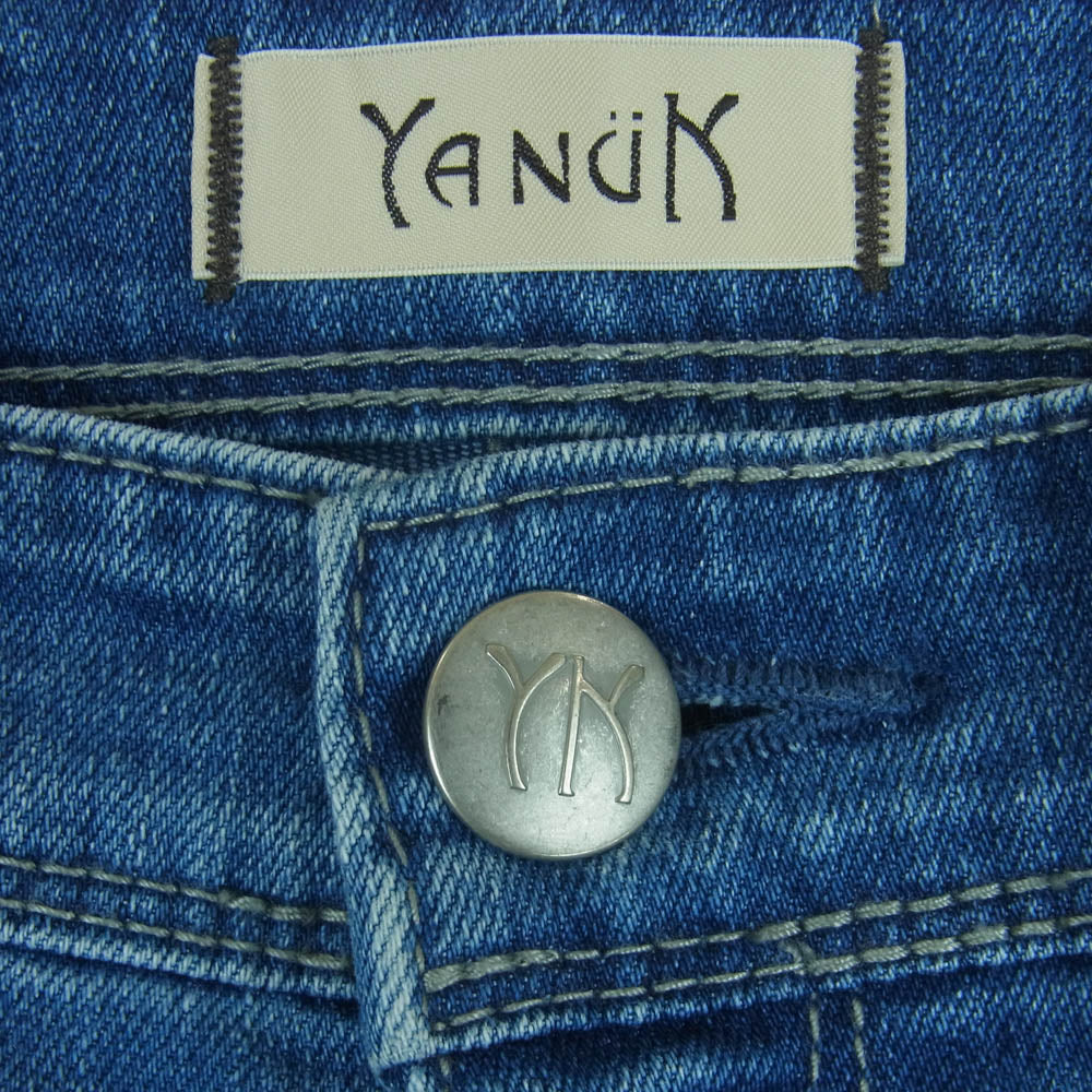 YANUK ヤヌーク 57121063 RUTH Slim Tapered スリム テーパード ストレッチ デニム パンツ インディゴブルー系 ADB 24【中古】