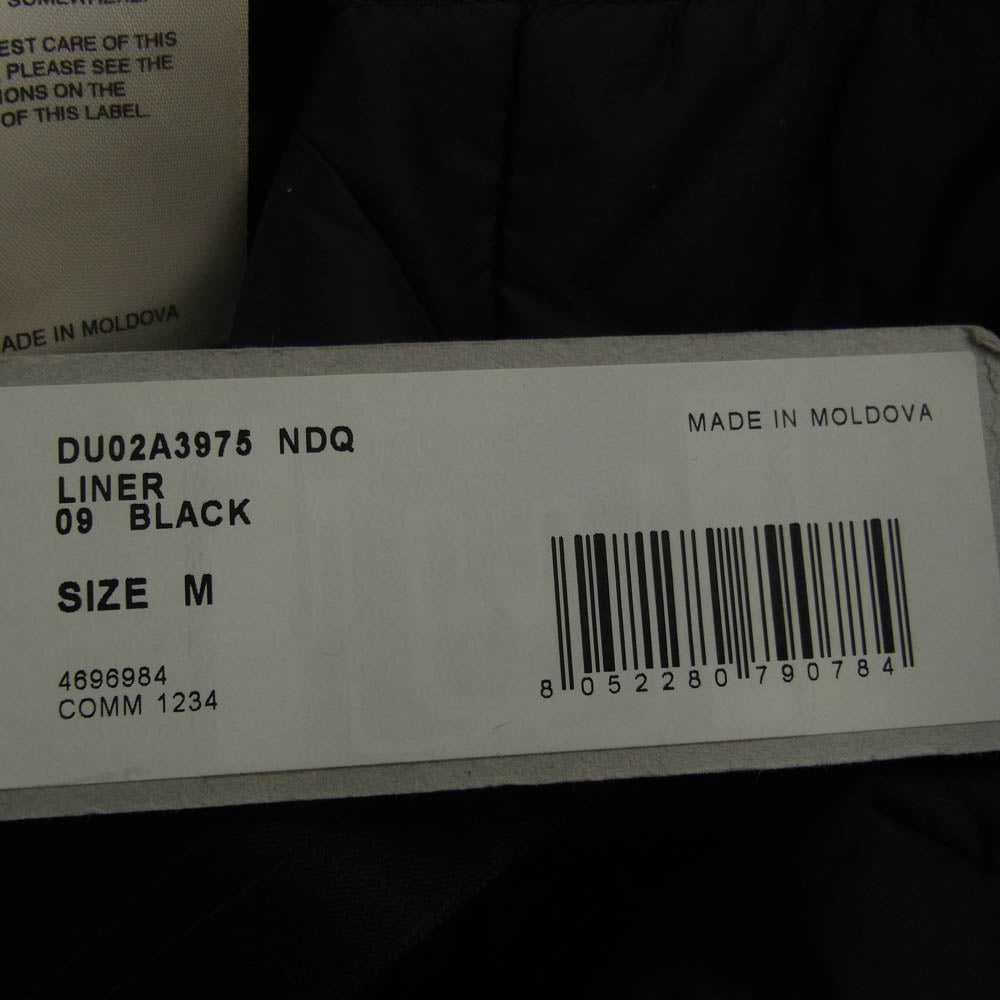 Rick Owens リックオウエンス DU02A3975-NDQ DRKSHDW ダークシャドウ キルティング ライニング ロング ベスト ジレ ブラック系 M【中古】