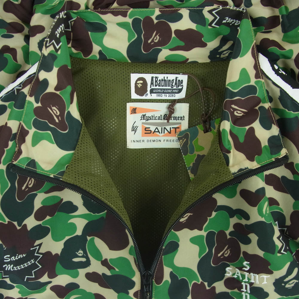 SAINT MICHAEL セントマイケル A BATHING APE アベイシングエイプ SM-YS3-0000-C29 TRACK JKT カモ トラック ジャケット グリーン系 ブラウン系 CAMO XL【新古品】【未使用】【中古】