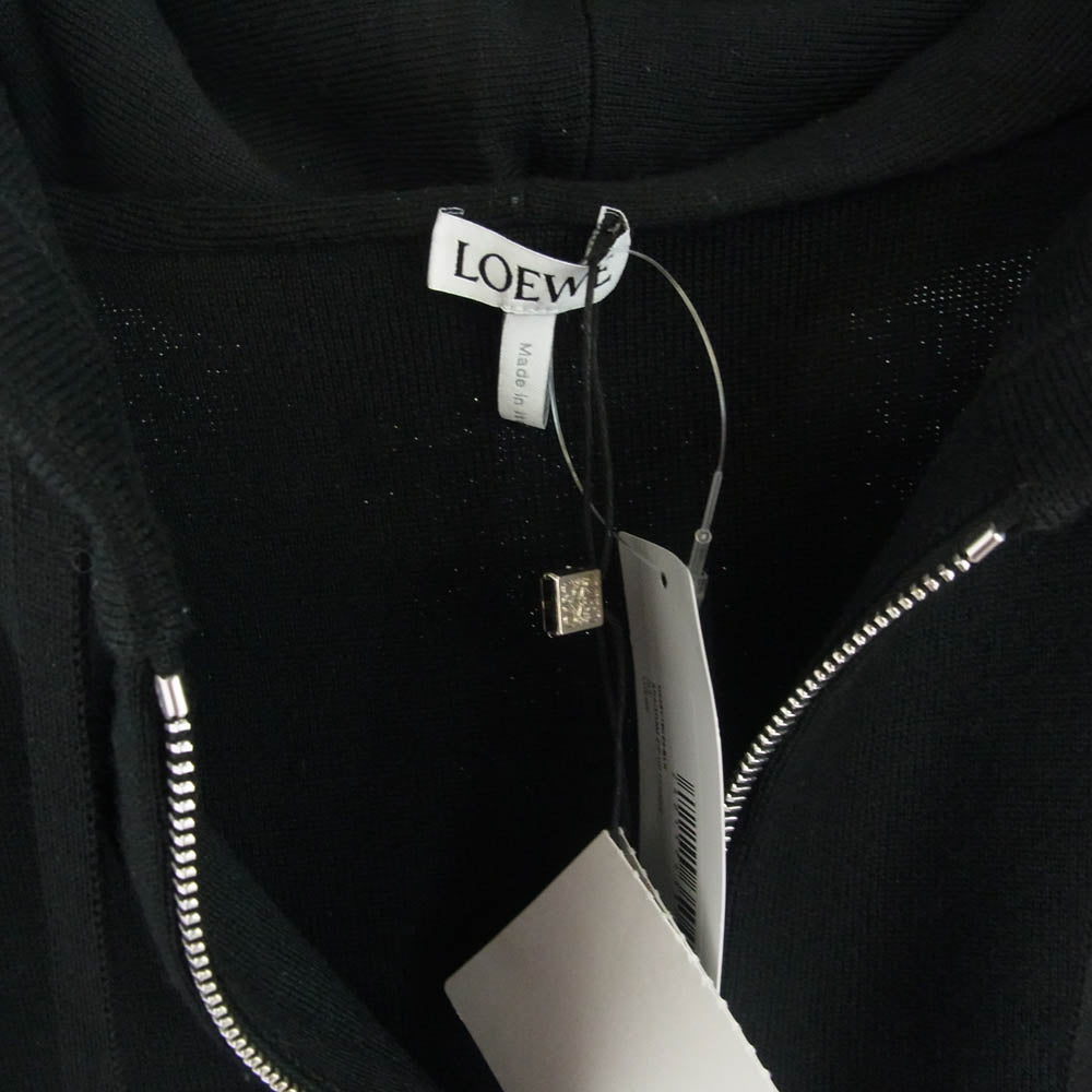 LOEWE ロエベ H526Y16K84 3D アナグラム ウール ニット ジップアップ フーディー ブラック系 XL【新古品】【未使用】【中古】