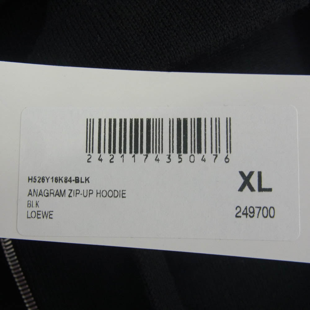LOEWE ロエベ H526Y16K84 3D アナグラム ウール ニット ジップアップ フーディー ブラック系 XL【新古品】【未使用】【中古】
