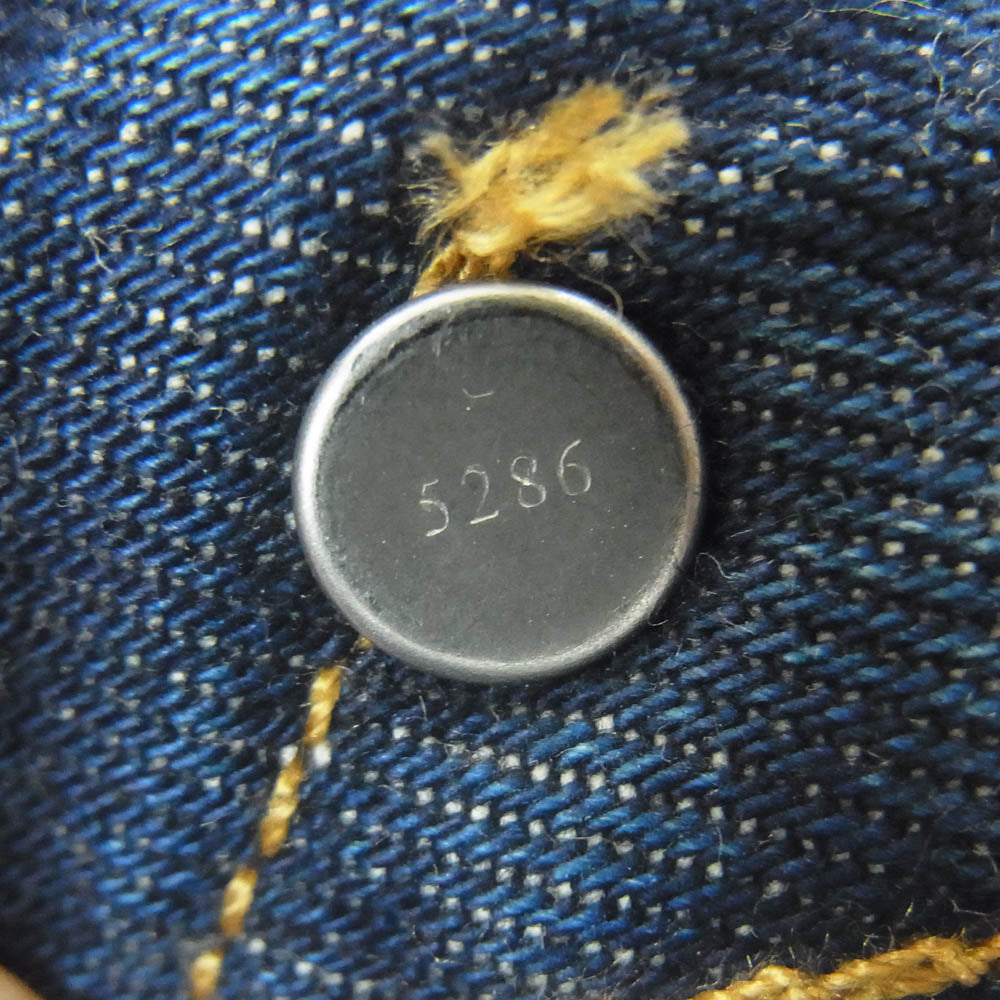 Levi's リーバイス 00501-3544 501 ストレート セルビッジ ボタンフライ デニム パンツ インディゴブルー系 W32 L32【中古】