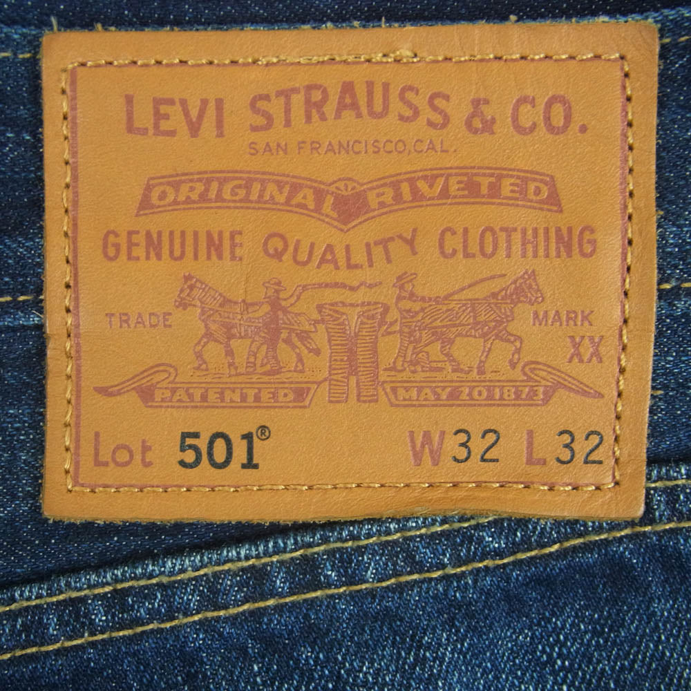Levi's リーバイス 00501-1485 PREMIUM プレミアム 501 ボタンフライ ストレート デニム パンツ インディゴブルー系 W32 L32【中古】