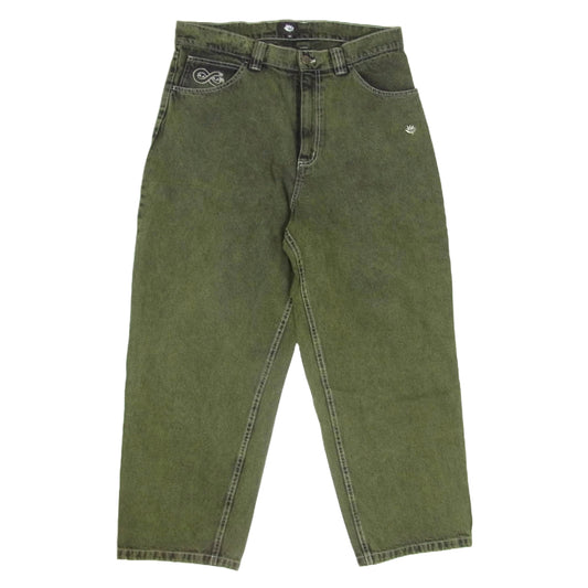 マゼンタ スケートボード OG DENIM PANTS STITCH GREEN デニム パンツ ステッチ グリーン系 M【中古】
